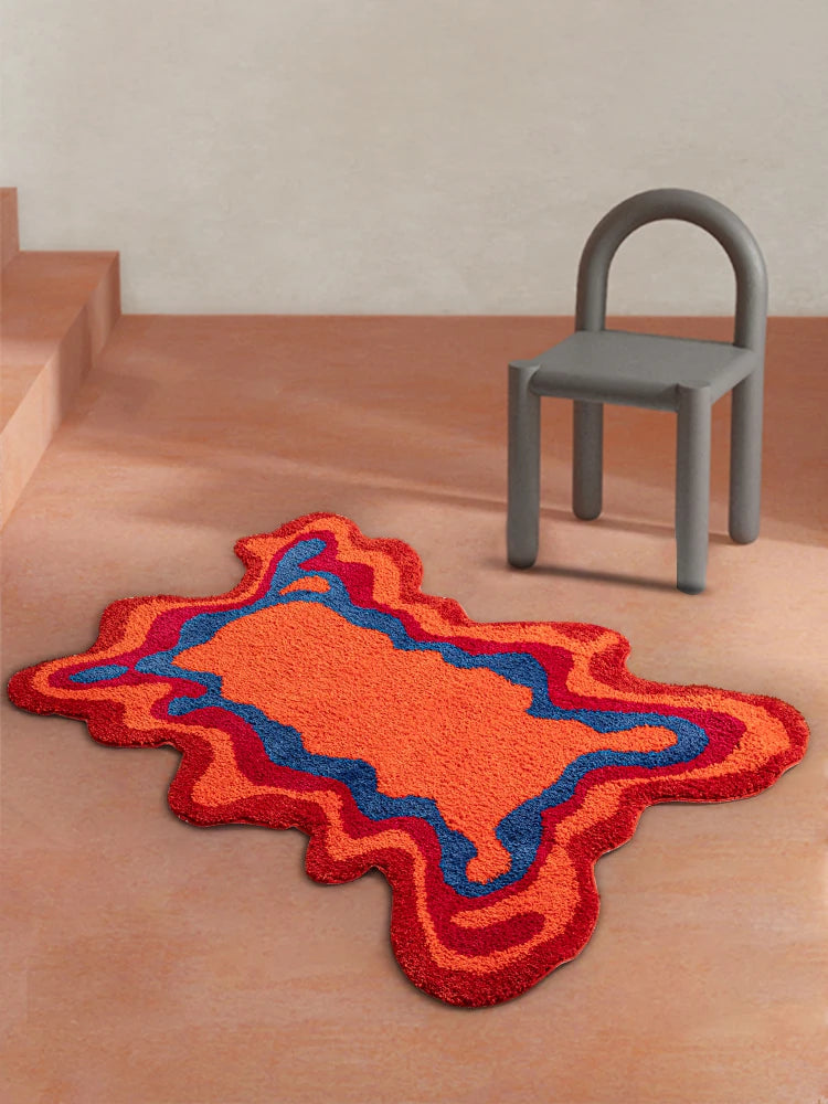 70s Retro Psychedelic Groovy Tufted Rug SkandiShop