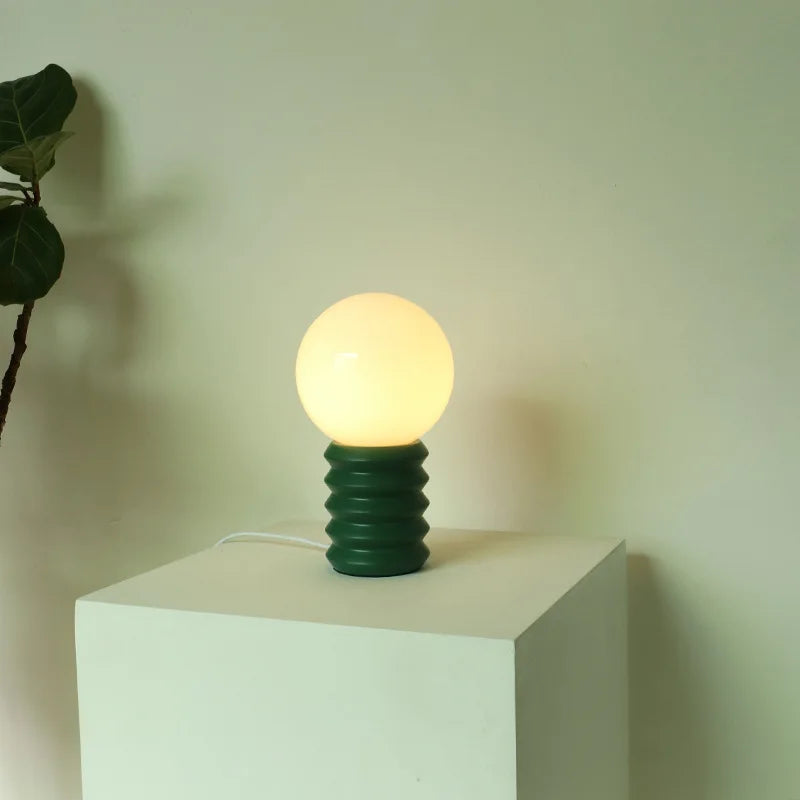 Bauhaus Bloom Vintage Glass Table Lamp - Nordic Minimalist Design
