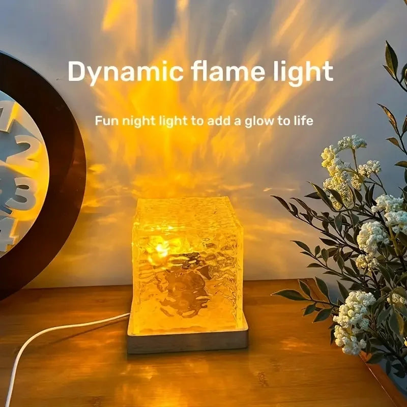 AquaGlow Dynamic Water Ripple Projector Night Light