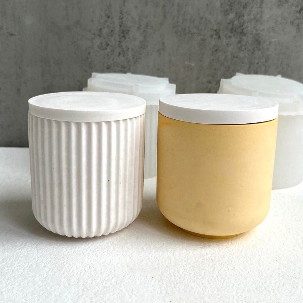 SkandiShop DIY Round Striped Jar