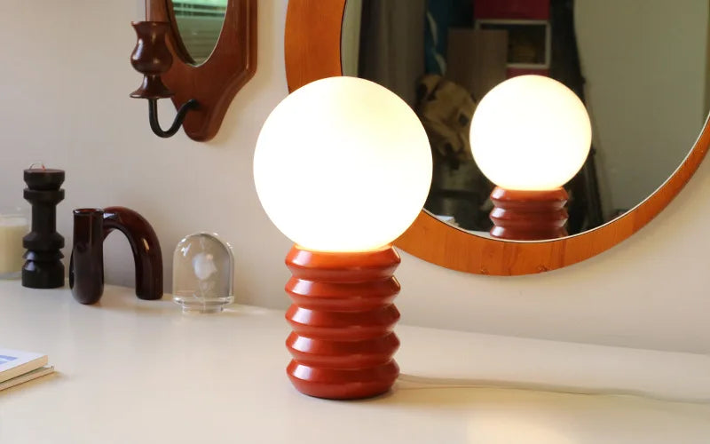 Bauhaus Bloom Vintage Glass Table Lamp - Nordic Minimalist Design