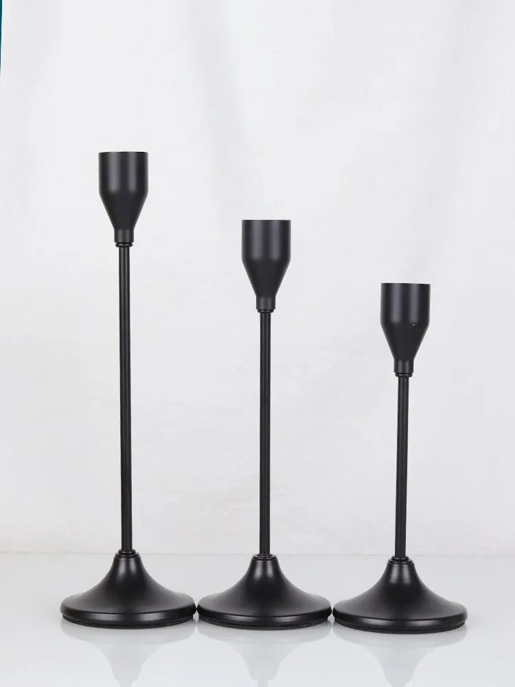 SkandiShop Set European Style Metal Candle Holders