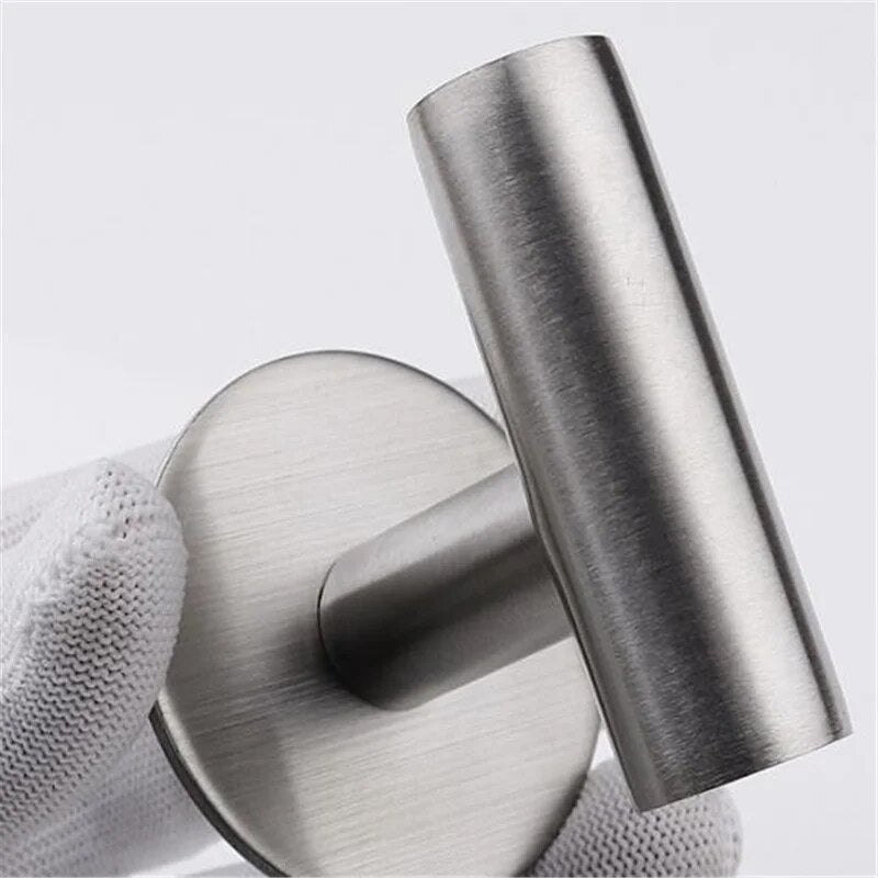 SkandiShop Stainless Steel Silver Bathroom Hardware Set Towel Rack