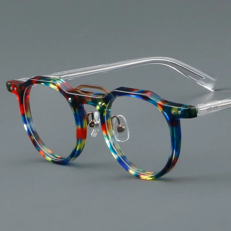 ClassicVista Round Acetate Glasses – Vintage Luxury Collection
