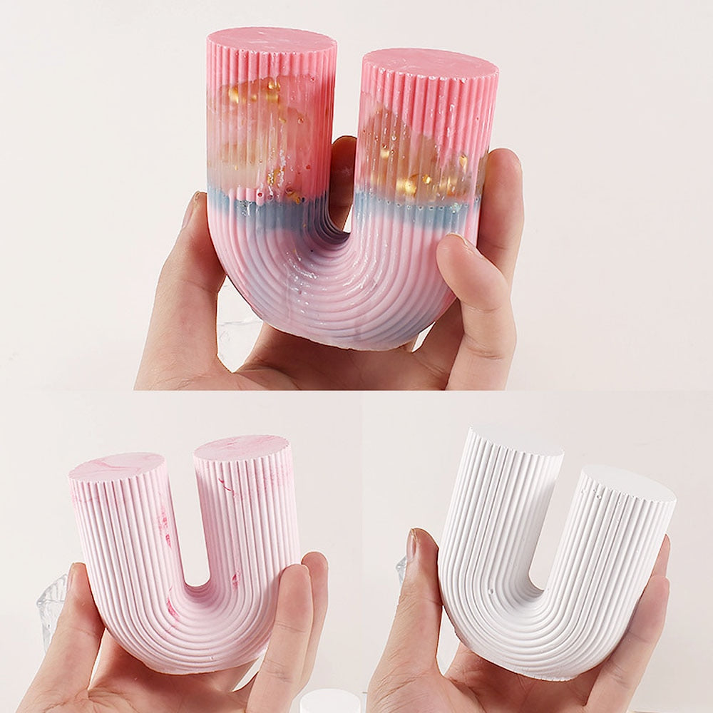 SkandiShop U Shape Candle Silicone Mold