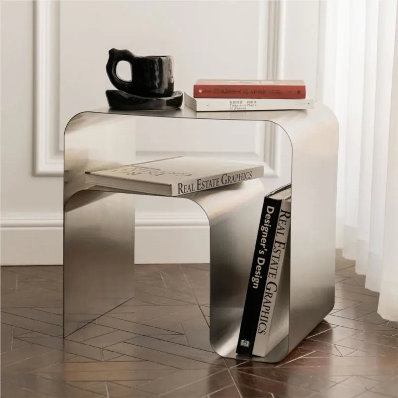 Vintage Stainless Steel Side Table