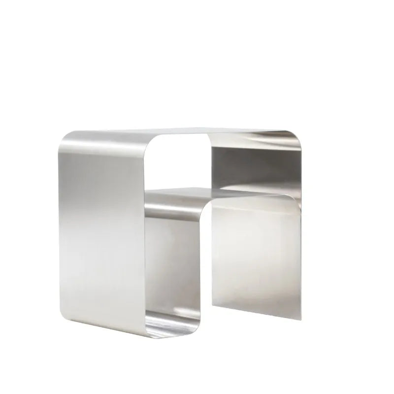 Vintage Stainless Steel Side Table