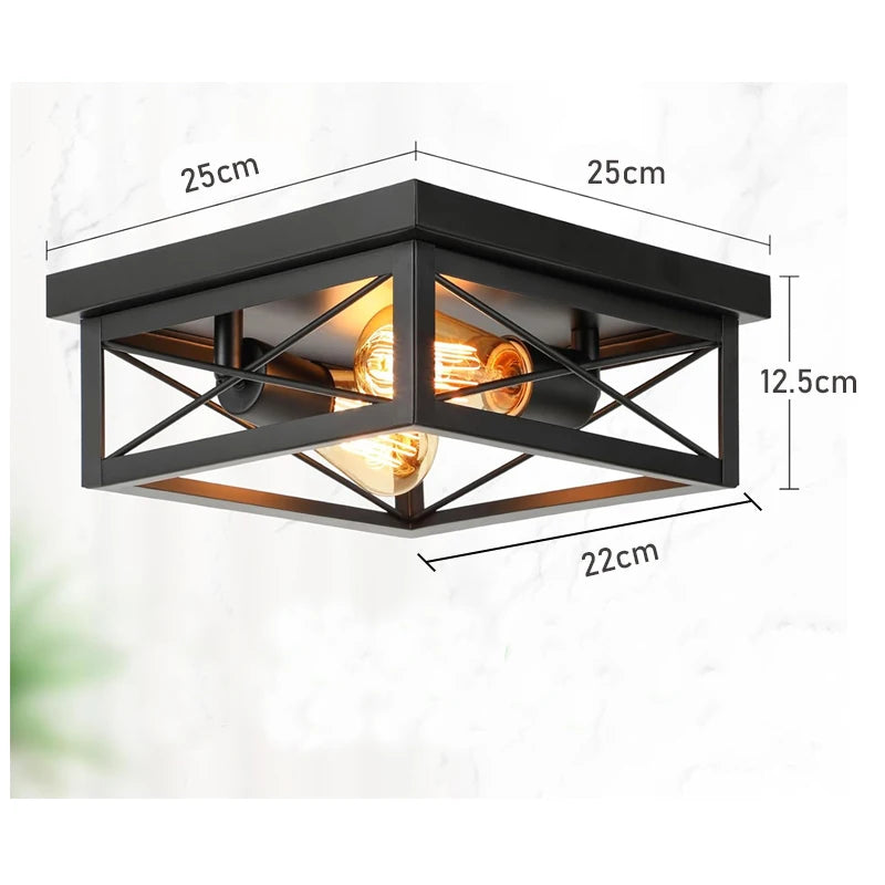 American Retro Industrial Ceiling Lamp