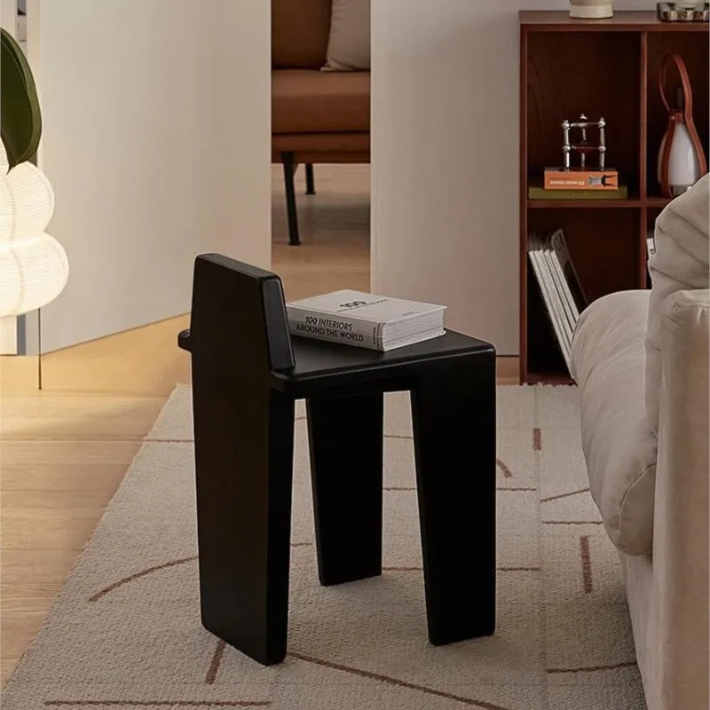 SkandiShop Netta Nordic Solid Wood Living Room Stool