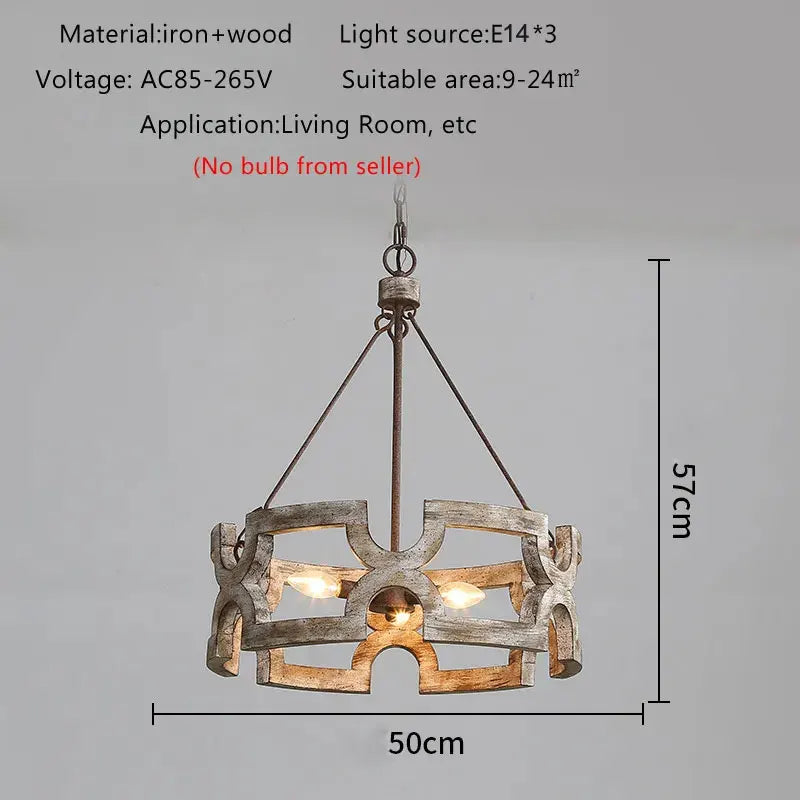 Creative American Rural Wood Chandelier