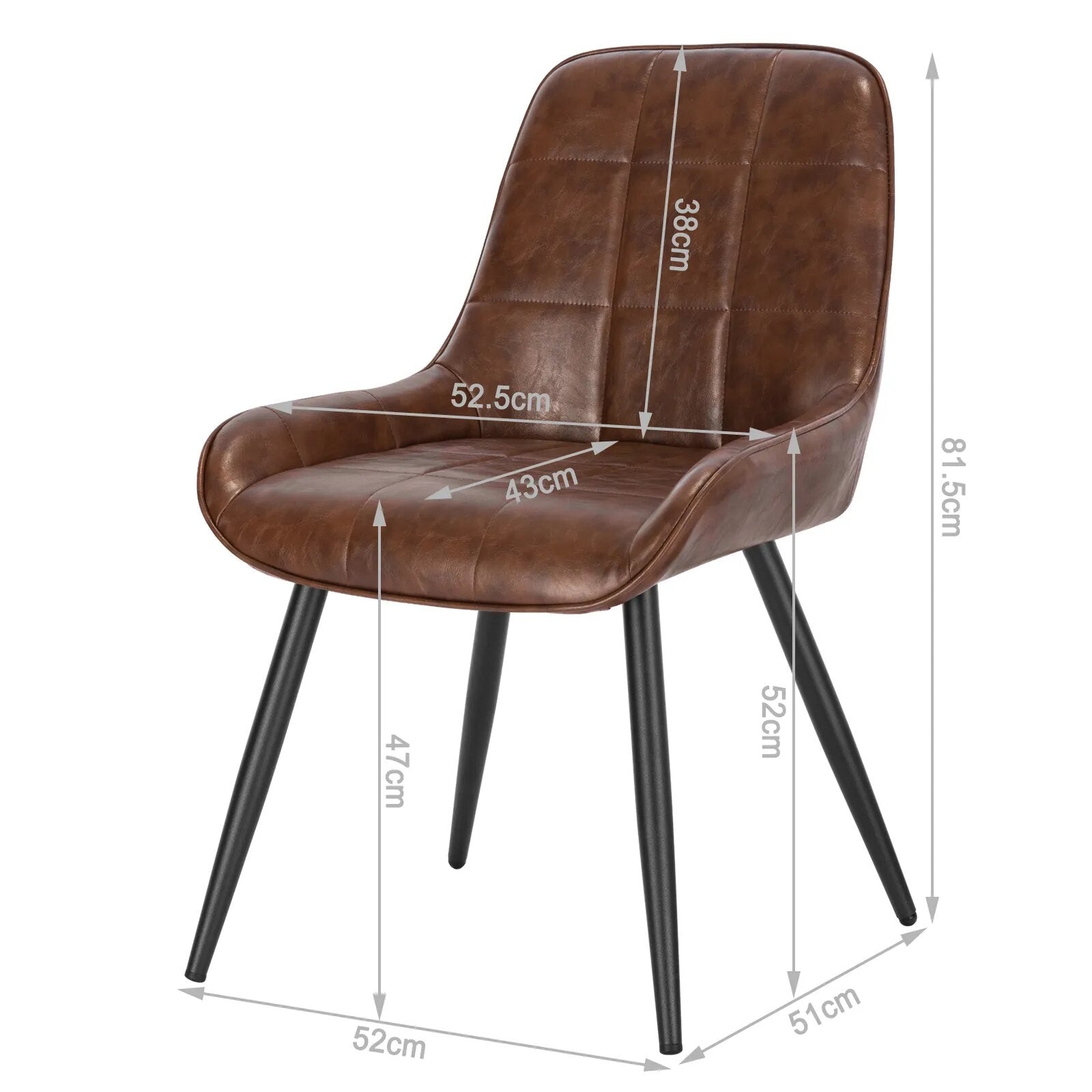 SkandiShop 2PCS/SET Velvet Dining Chairs