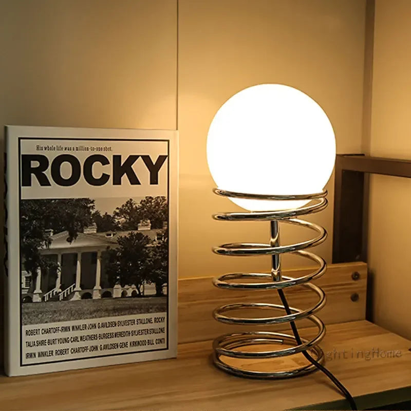Bauhaus Bloom Vintage Glass Table Lamp - Nordic Minimalist Design