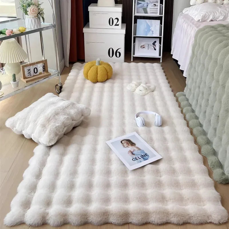 SkandiShip Fluffy Faux Fur Rug