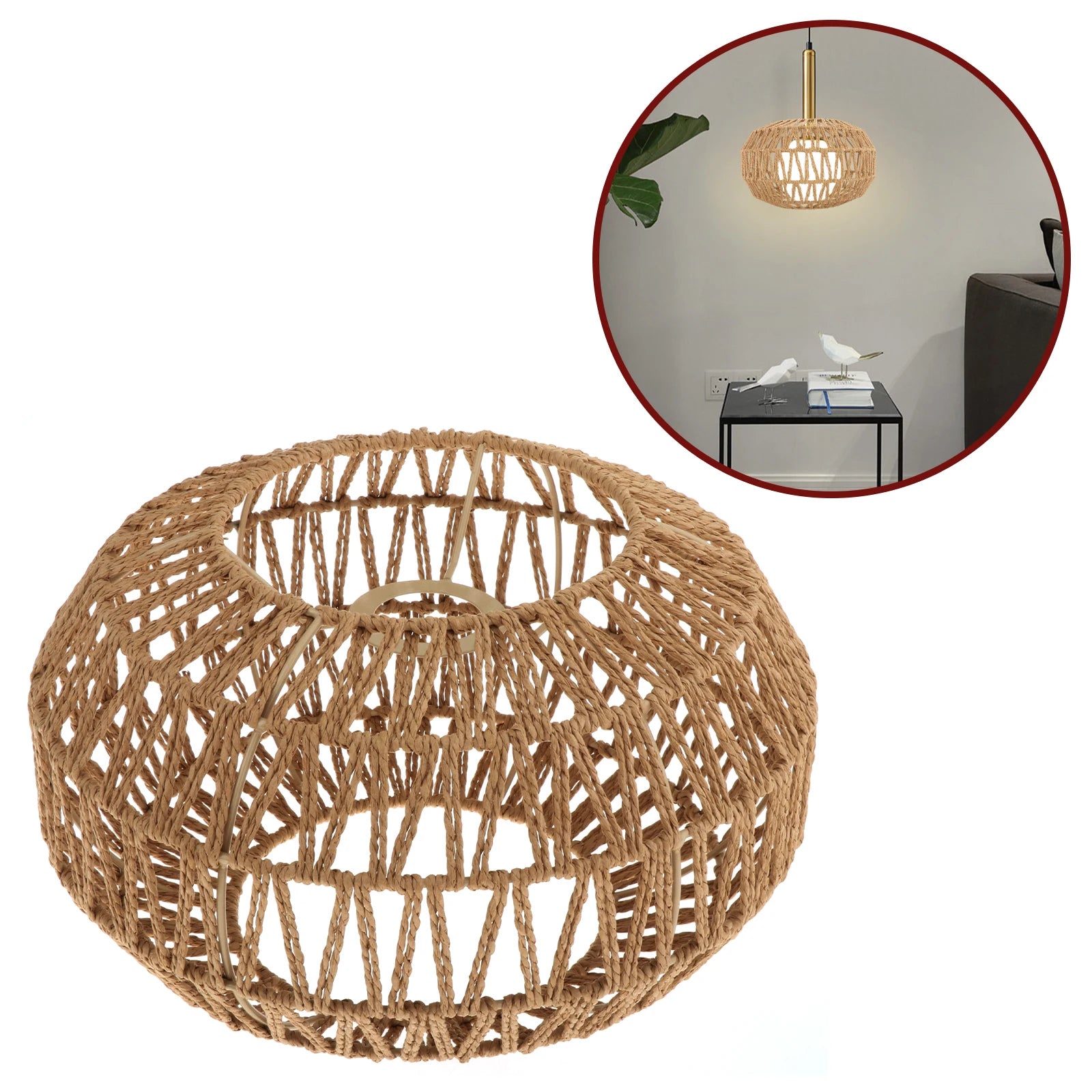 Boho Woven Pendant Lamp Shade