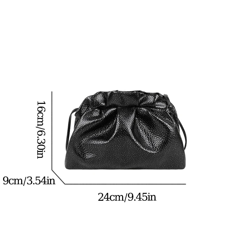 Small Luxury Leather Cloud Evening Bag