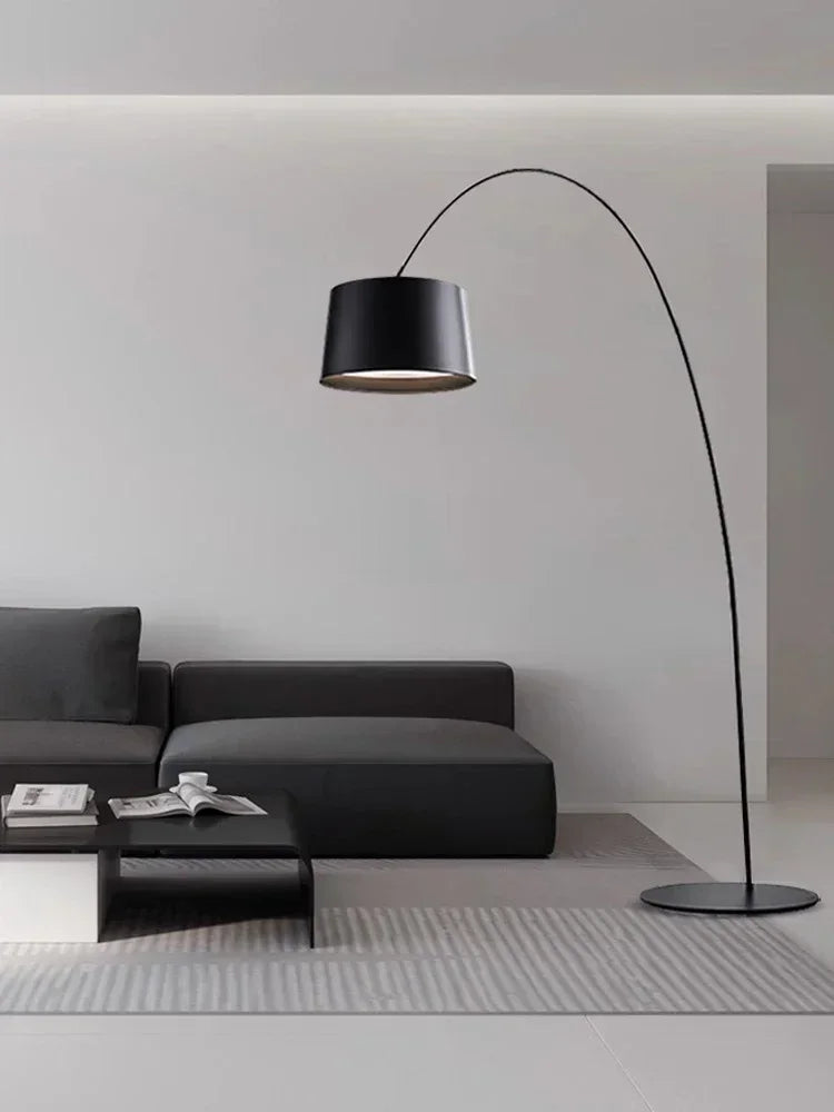 Nordic Arc Minimalist LED Floor Lamp - Modern Curved Standing Light
