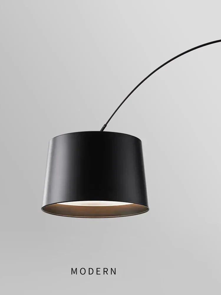Nordic Arc Minimalist LED Floor Lamp - Modern Curved Standing Light