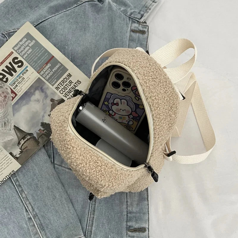 Lamb Wool Warm Square Crossbody Bag
