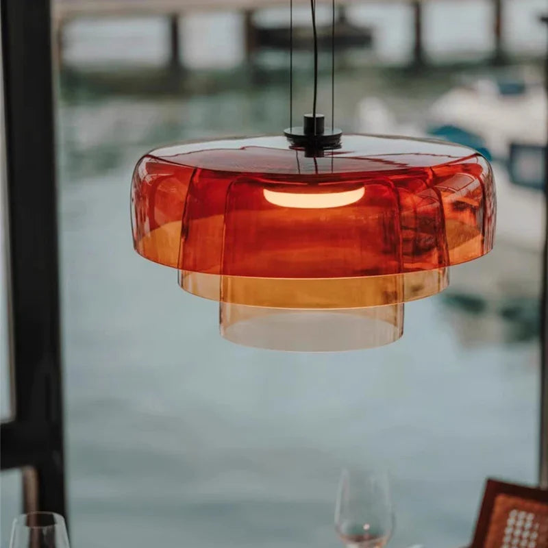 Nordic LED Color Glass Chandelier