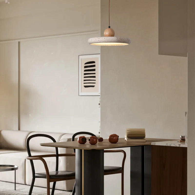 Retro Natural Stone Art Pendant Light