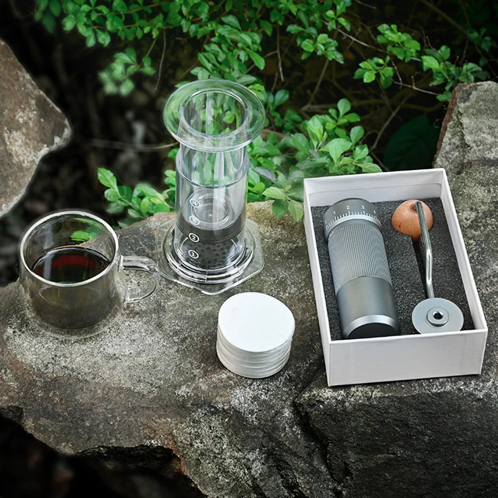 SkandiShop Transparent Portable French Press Coffee Maker