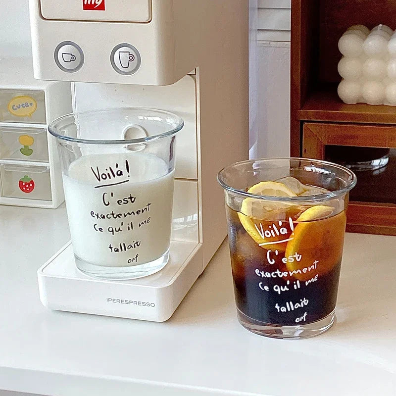 Korean Ins Glass Cup Wide