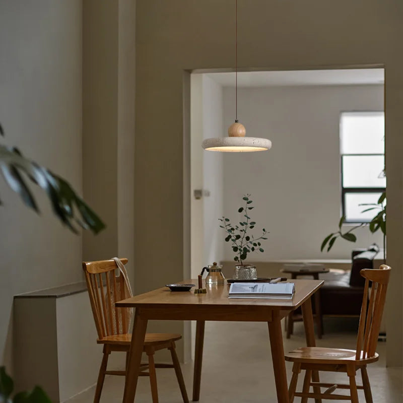 Retro Natural Stone Art Pendant Light
