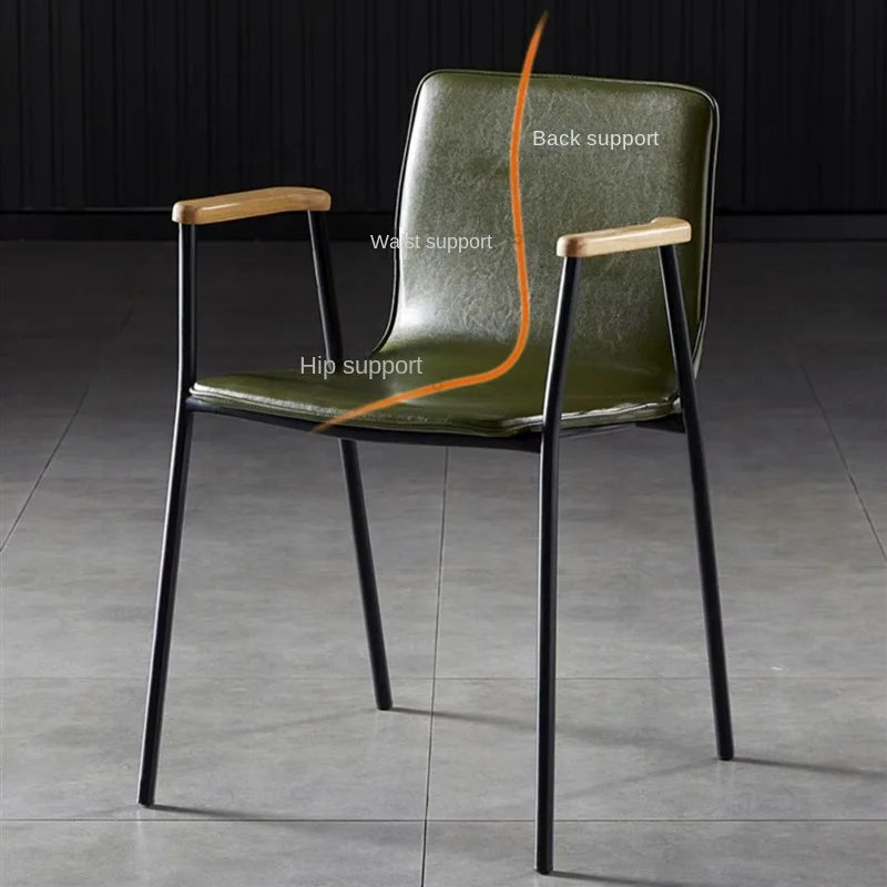 Premium Scandinavian Leather Dining Chairs - Modern Nordic Design