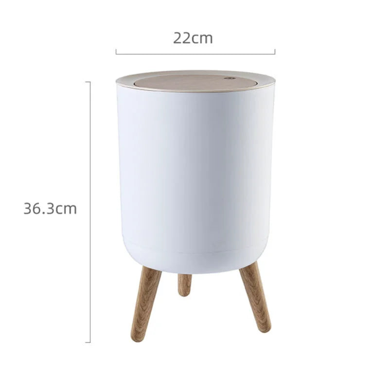 Trash Can with Lid High Foot Press