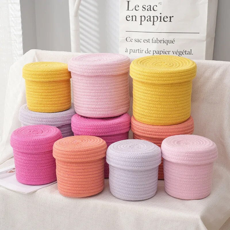 SkandiShop Cotton Storage Basket