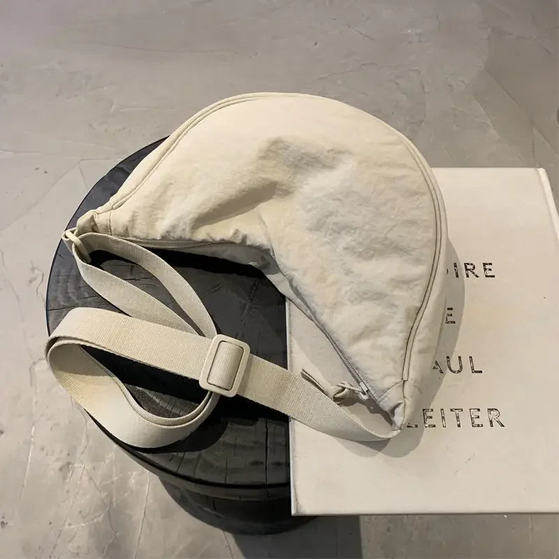 Upgraded Simple Design Nylon Messenger Bag
