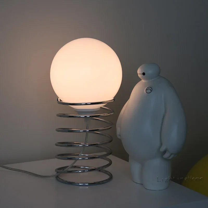 Bauhaus Bloom Vintage Glass Table Lamp - Nordic Minimalist Design