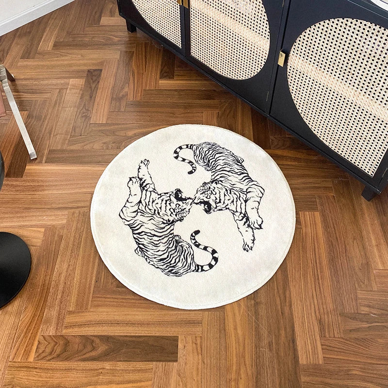 SkandiShop Fighting Tigers Rug 양탄자