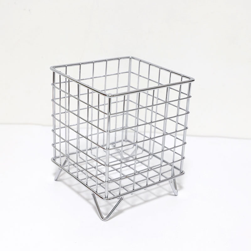 SkandiShop Metal Square Desktop Basket
