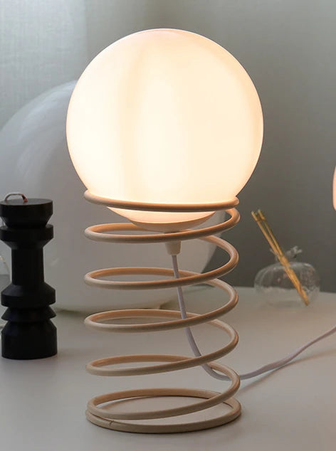 Bauhaus Bloom Vintage Glass Table Lamp - Nordic Minimalist Design