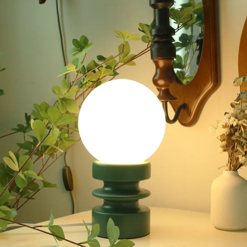 Bauhaus Bloom Vintage Glass Table Lamp - Nordic Minimalist Design