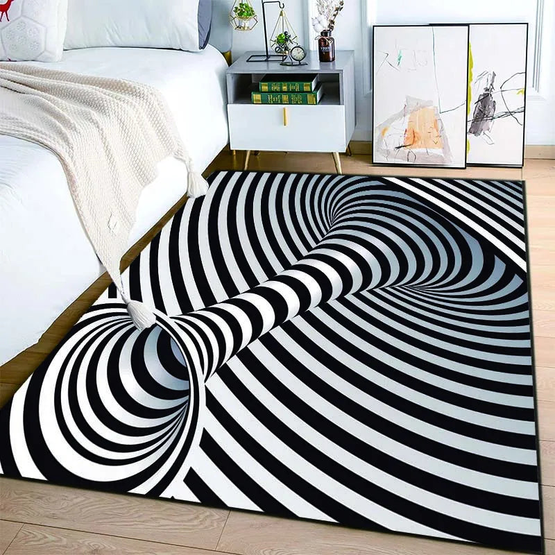 VortexIllusion 3D Geometric Rug