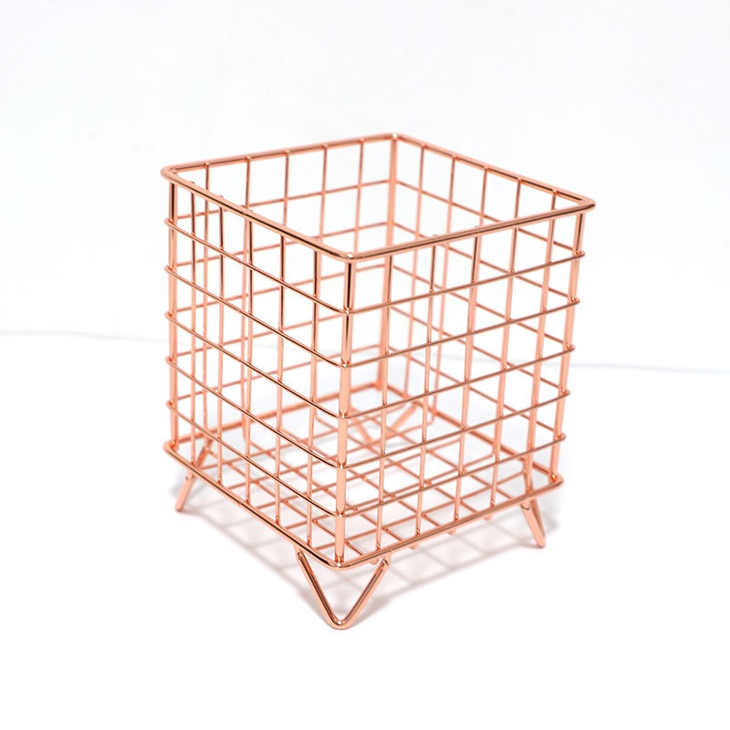 SkandiShop Metal Square Desktop Basket