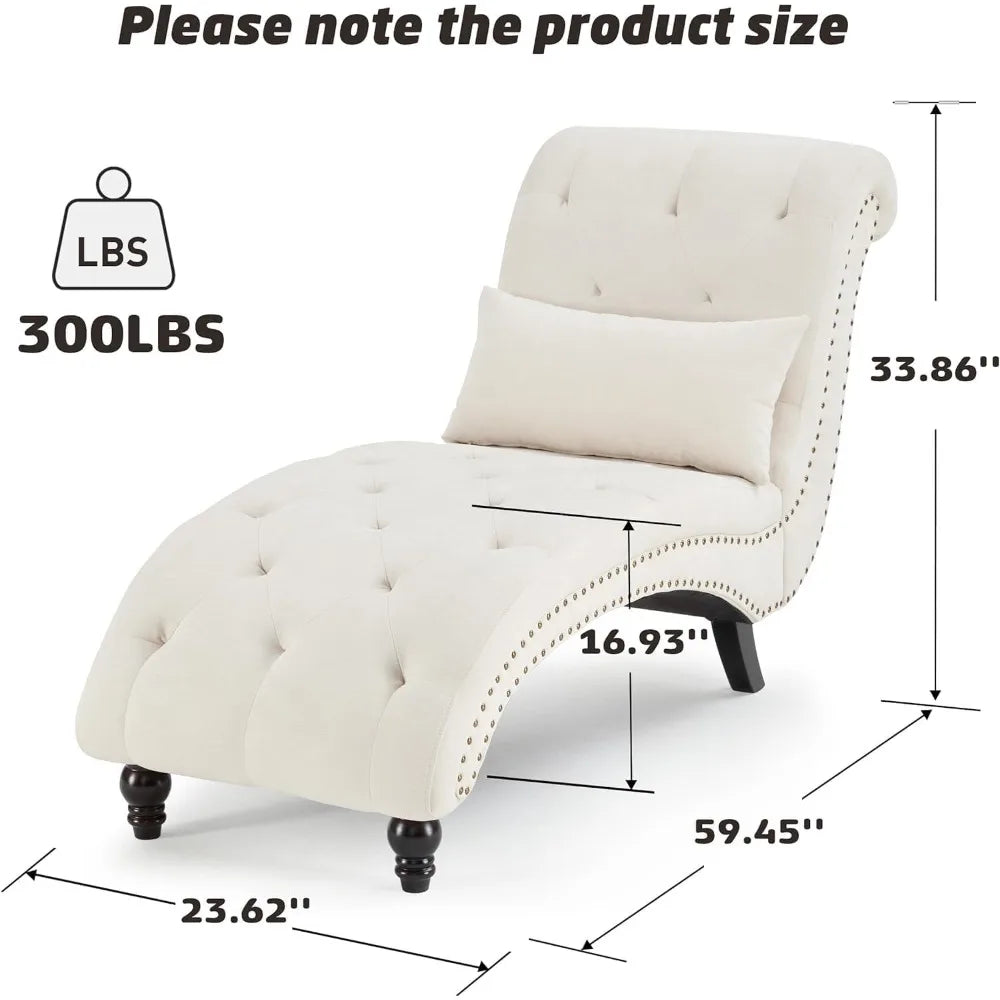 Elegant Tufted Chaise Lounge