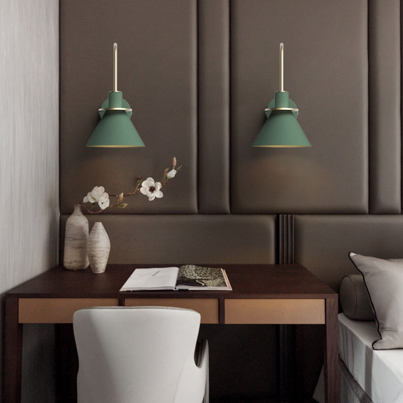 SkandiShop Modern Wall Lamp Industrial Iron Wall Lamps For Living Room Bedroom Nordic Bedside Wall Light E27
