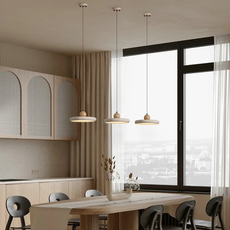 Retro Natural Stone Art Pendant Light