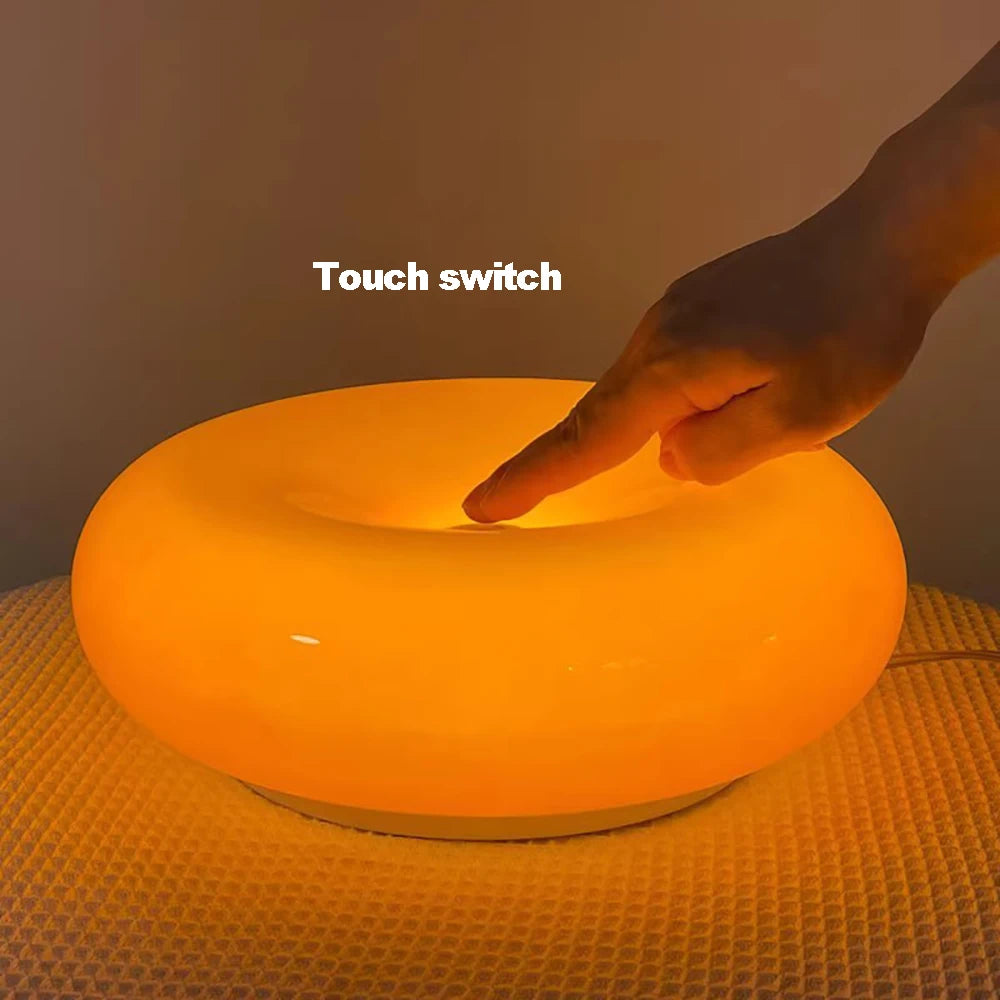 Bauhaus Donut Bedside Lamp with USB Plug
