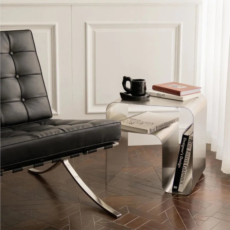 Vintage Stainless Steel Side Table