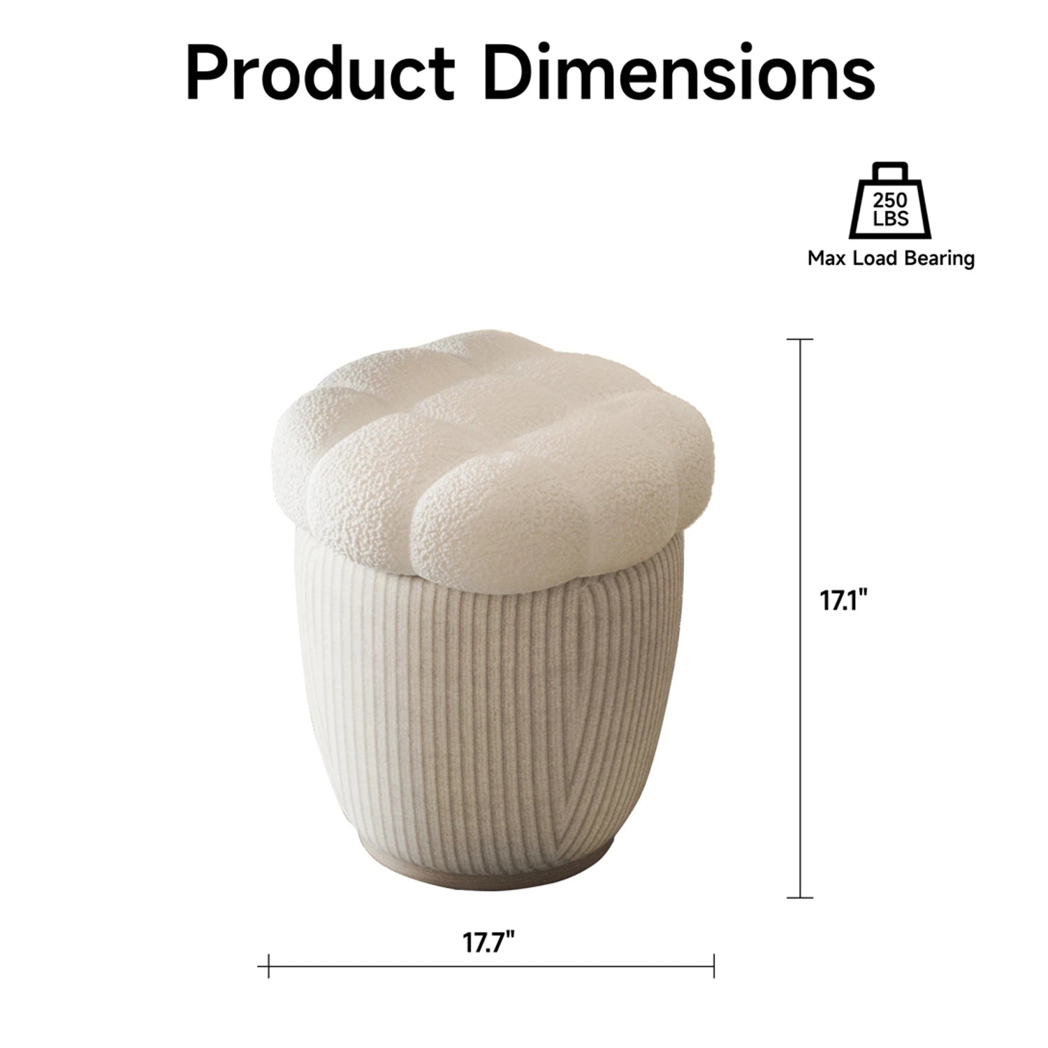 Cloud Cake Boucle Ottoman