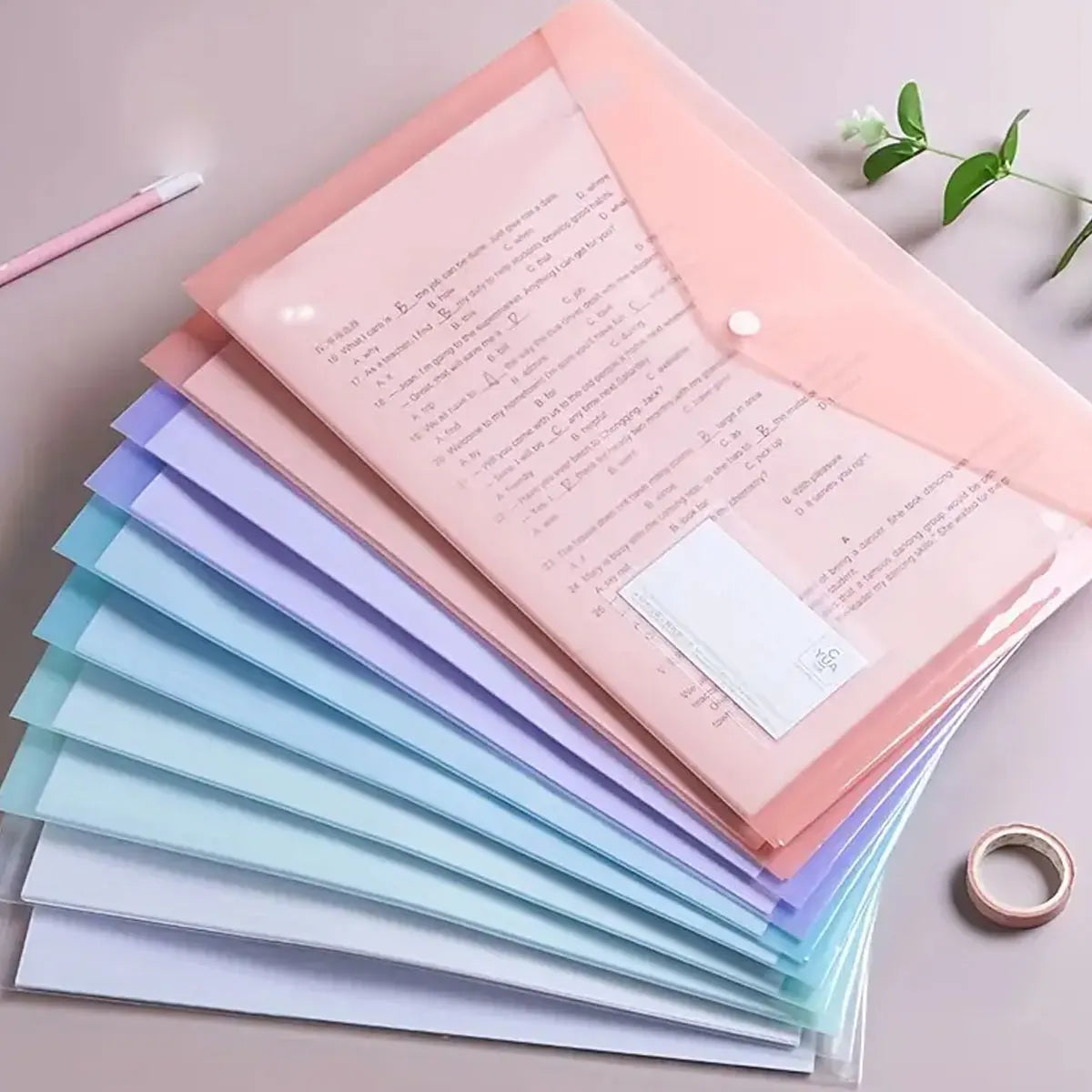 ClearGuard Reusable Plastic Envelope Set