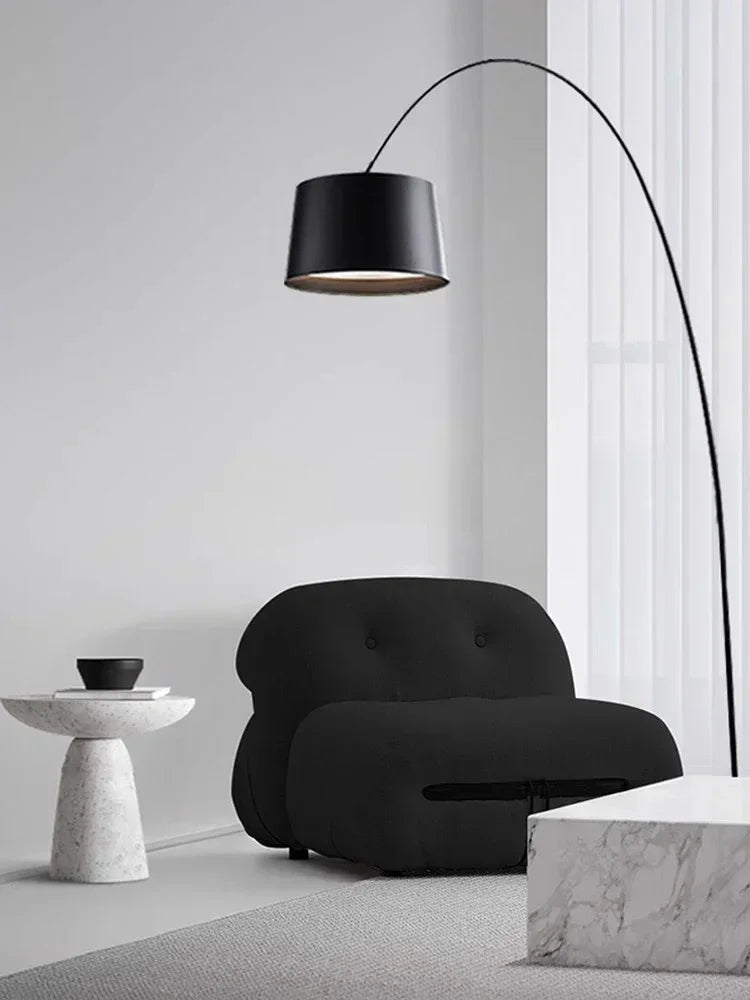 Nordic Arc Minimalist LED Floor Lamp - Modern Curved Standing Light