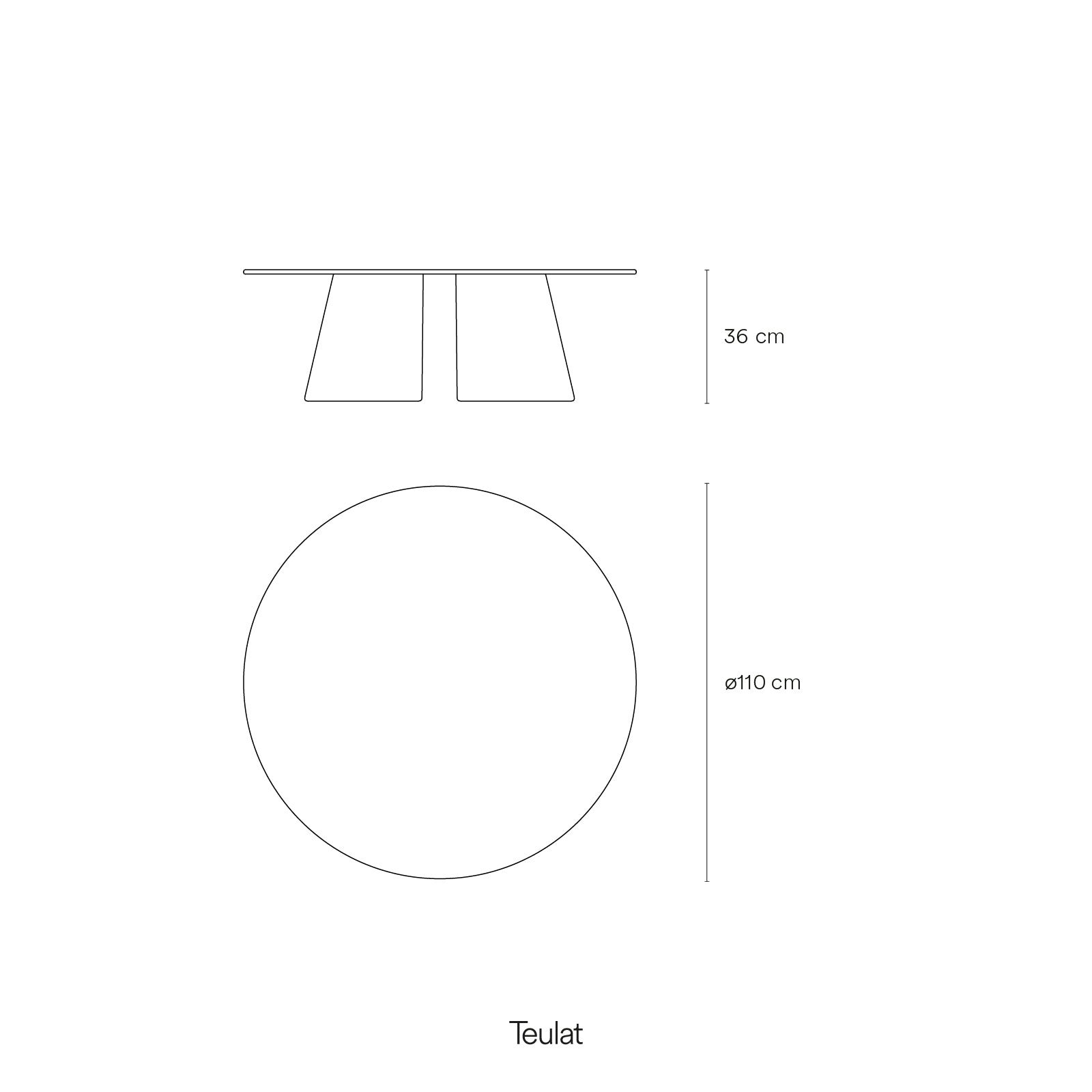 Round Coffee Table Cep 110Cm Light Natural