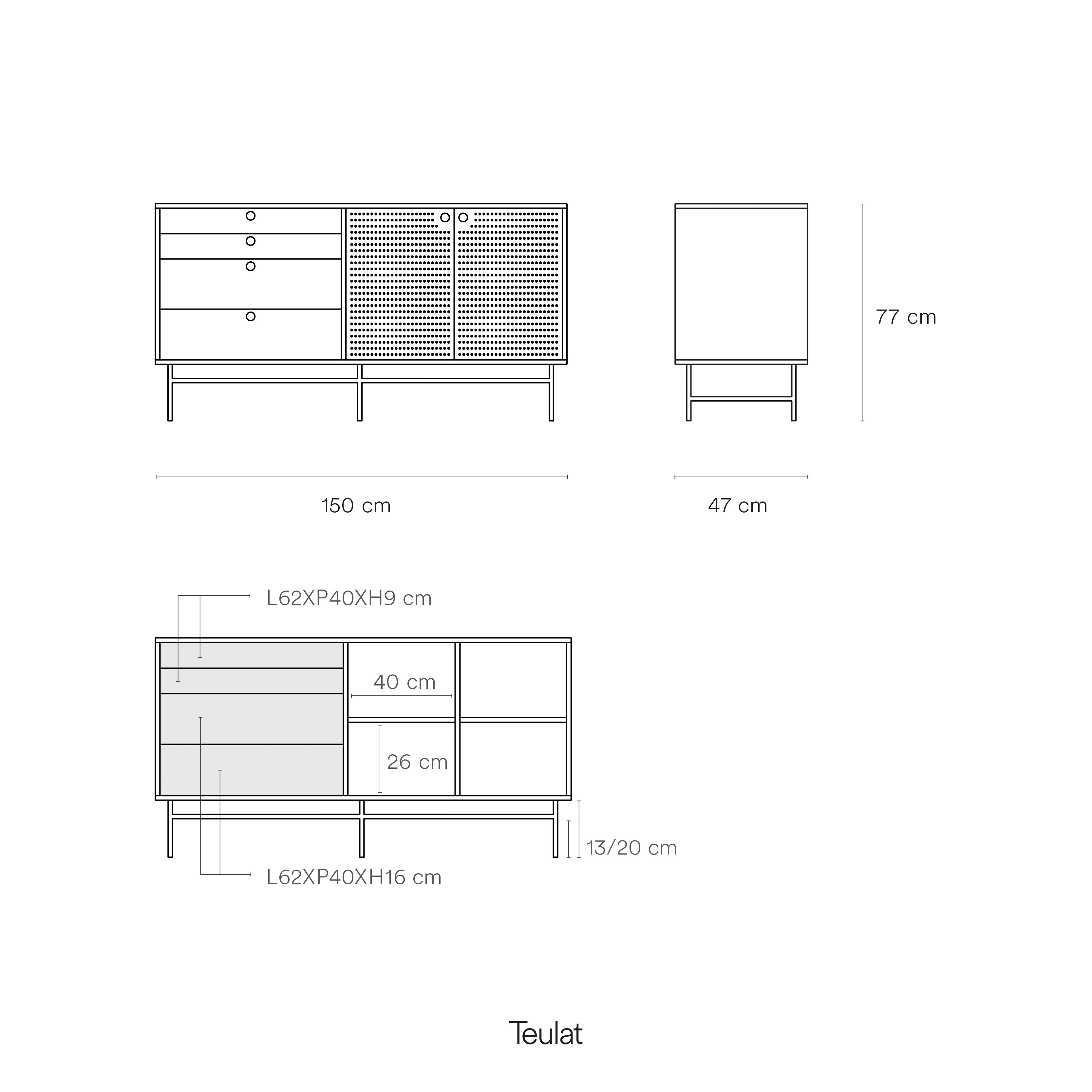 Sideboard Punto 2D4Dr White