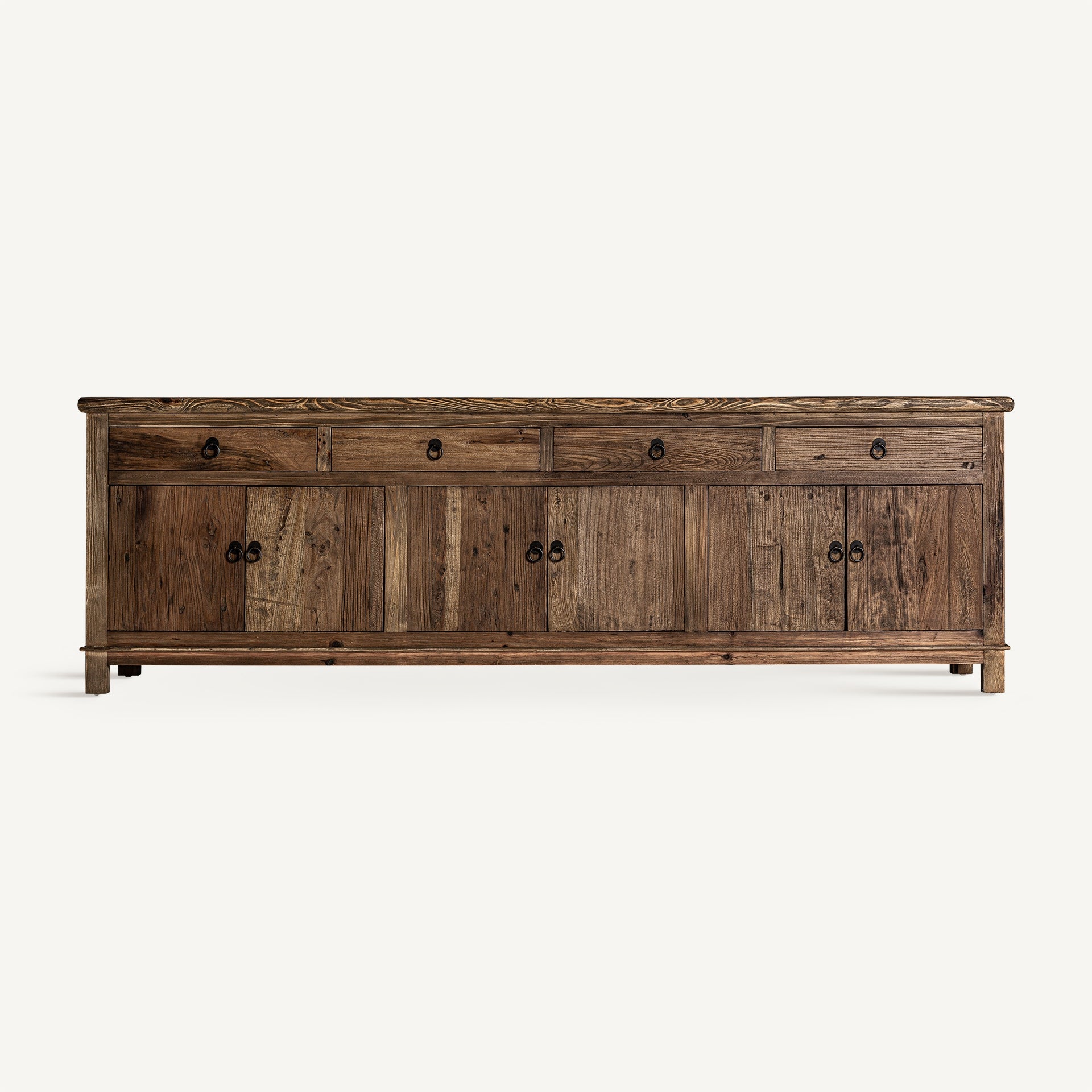Ellison Elm Wood Sideboard - Natural Brown Storage Cabinet