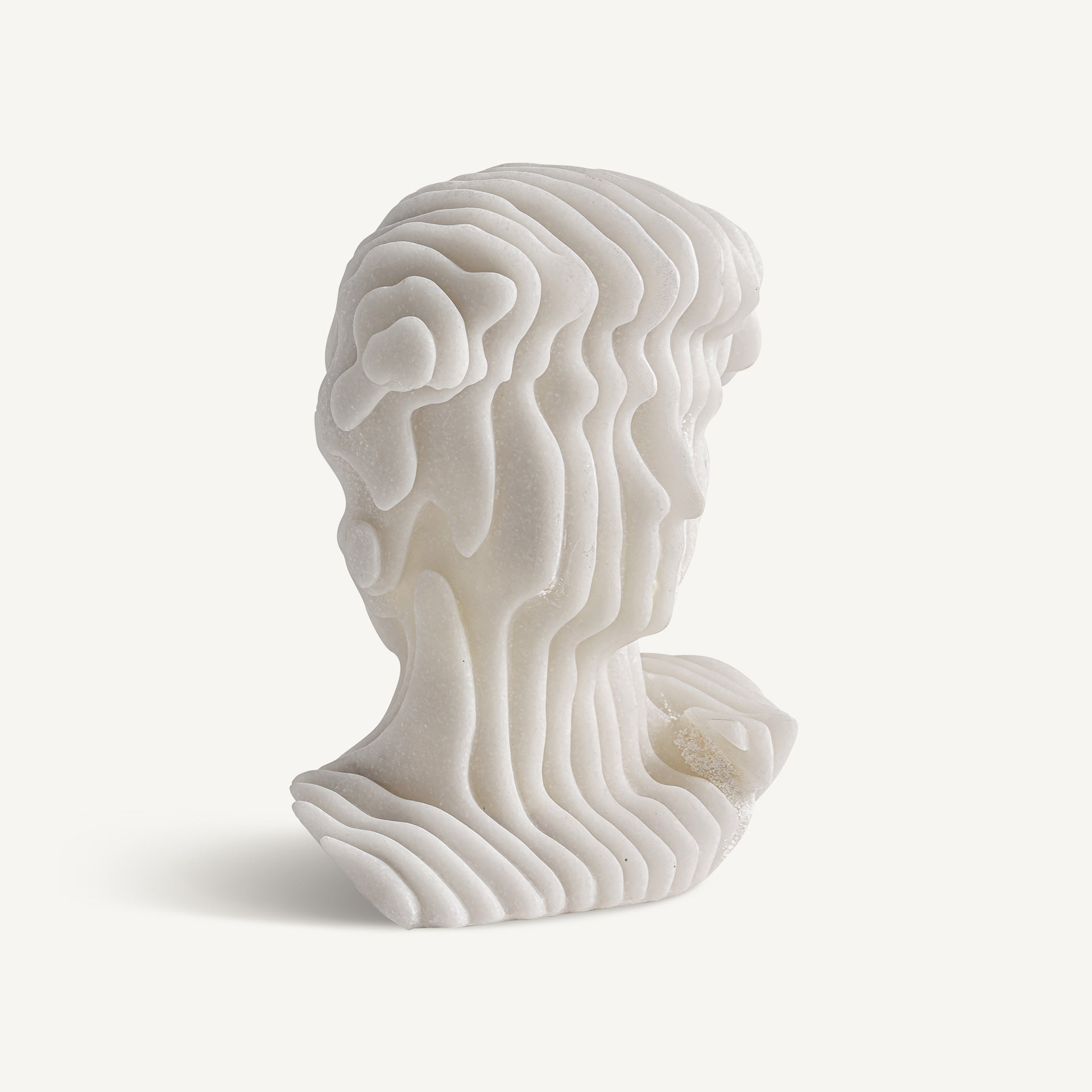 Sculptural Resin Bust – Minimalist White
